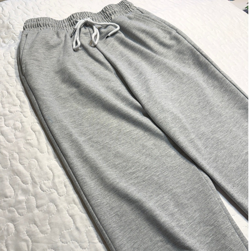 Women S Jogger Pants Gray STRETCH Waist LOUNGEWEAR ATHLEISURE BASIC SLEEP CASUAL